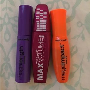 Set of 3 mini wet n wild mascara